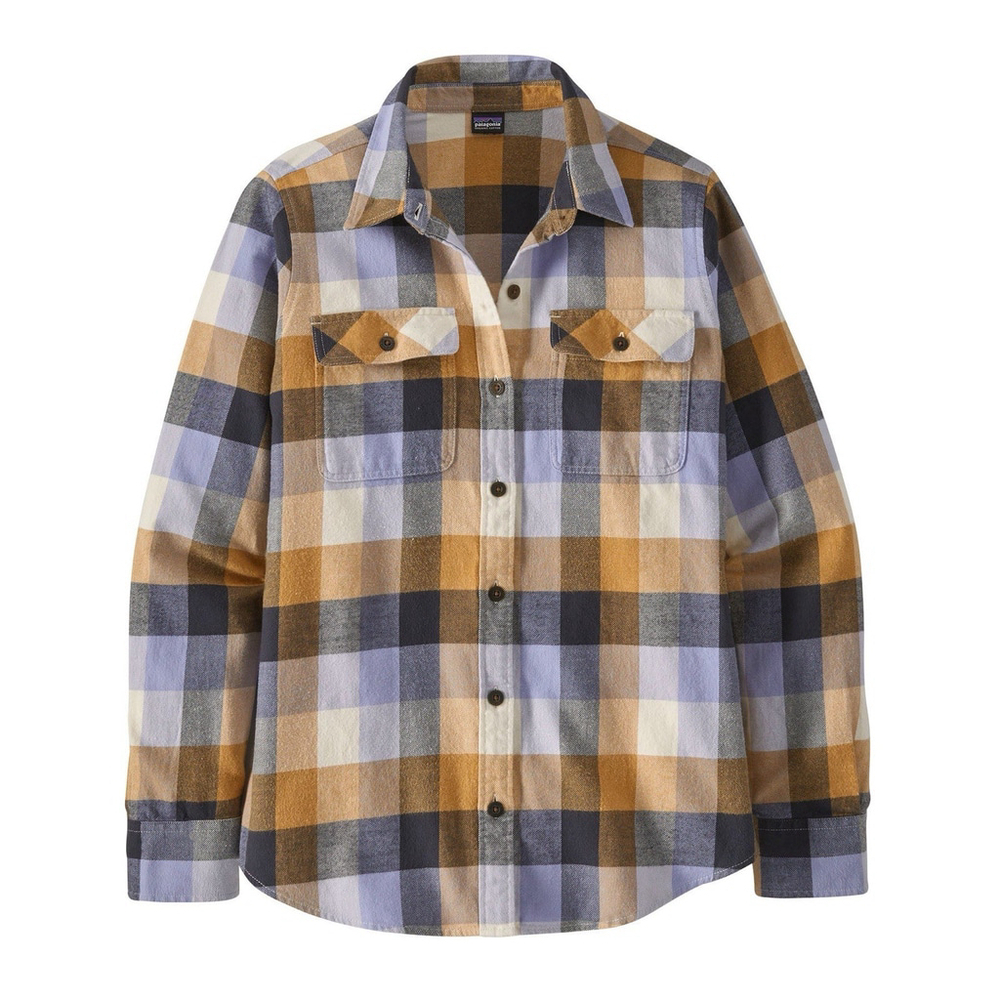 Patagonia Women's Organic 100% Cotton Midweight Fjord Flannel Shirt Dried Mango